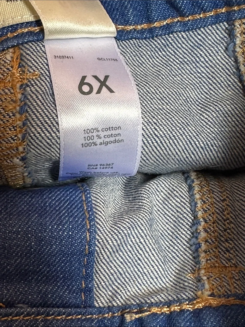 Oshkosh B’ Gosh jean skirt 6X adjustable